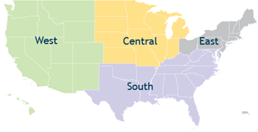 The Salvation Army USA territory map.